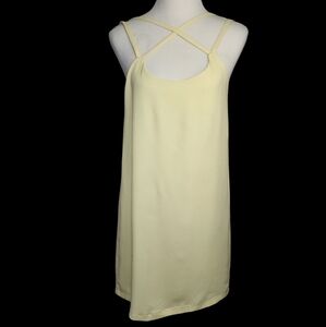 Love Sense Yellow MEDIUM Sleeveless Lined Sun Dress Strappy Summer Softgirl EUC